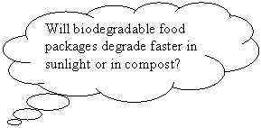 Cloud Callout: Will biodegradable food packages degrade faster in sunlight or in compost?
